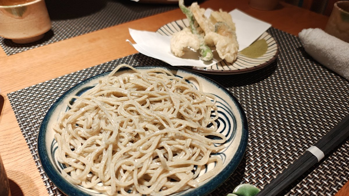 季節野菜の天ざる